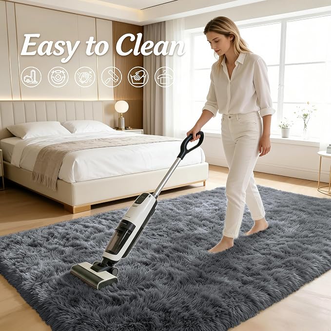 OLANLY 4x10 Area Rugs for Living Room Bedroom, Machine Washable Soft Fluffy - Image 8