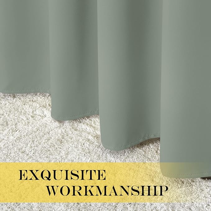 NICETOWN Sage Green Blackout Curtains - Image 6