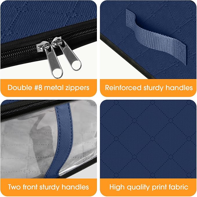 StorageRight Under Bed Storage Bags, 4 Pack, Comforters, Blankets and Seasonal - Image 3