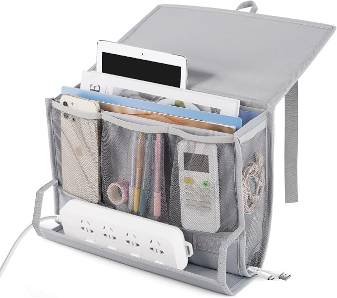 Bedside Caddy Organizer for Dorm Bed Rails by Retyion