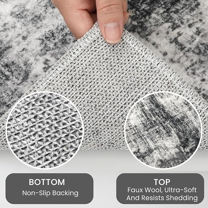 Modern Abstract Area Rugs 5x7 Ft Washable Rugs - Image 5