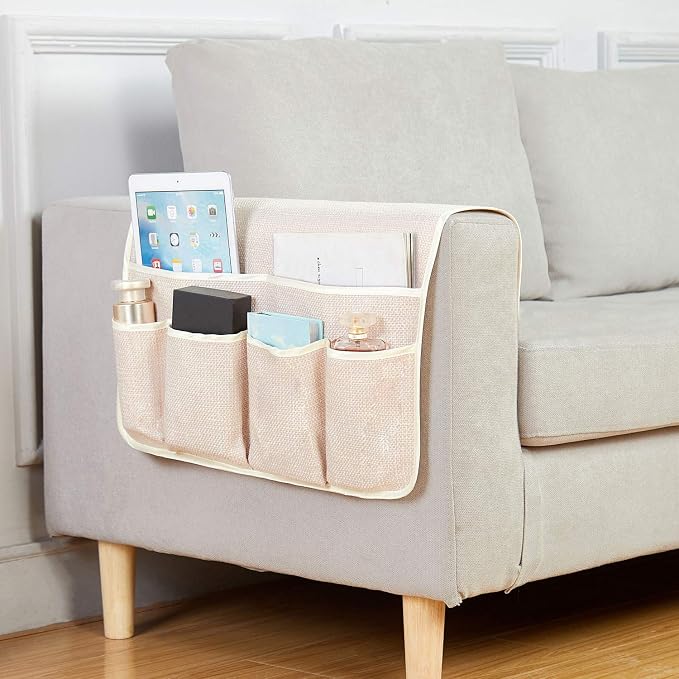 Sofa Armrest Organizer Non-Slip Arm Chair Hanging Caddy Remote Control Holder - Image 2