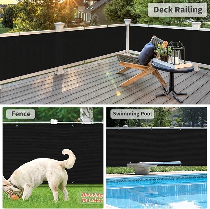 LOVE STORY 3' x 7' Balcony Privacy Screen Cover - Image 4