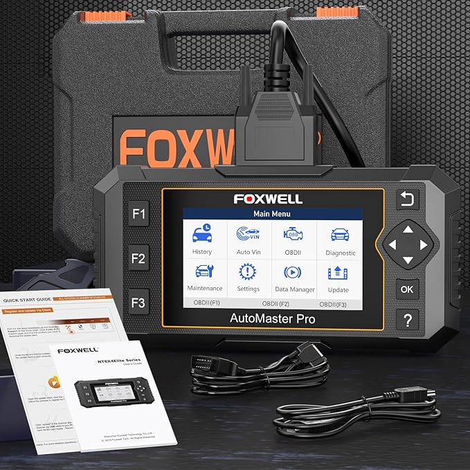 2026 FOXWELL NT614 Elite OBD2 Scanner with 5 Resets ABS Bleeding, SAS Calibration, Oil, EPB, Throttle, Upgrade of NT604 Code Reader Scan Tools, ABS SRS Engine Transmission Battery Test Car Scanner