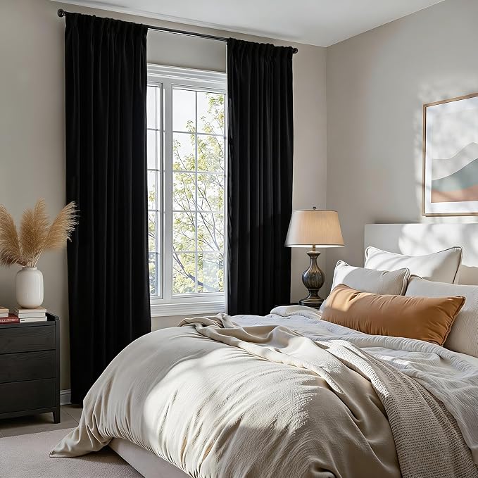 90 Inch Long Velvet Curtains 2 Panels - Image 7