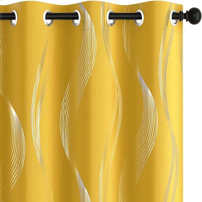 Deconovo Curtains for Living Room, Pattern Blackout Curtains 72 Inches Long | by Unknown