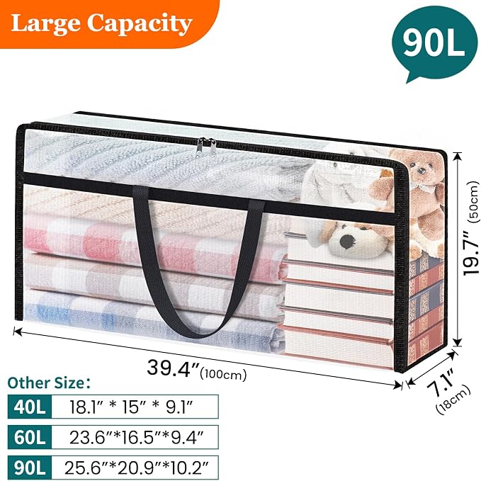 TasticTotes 8 Pack Clear Storage Bags - Image 2