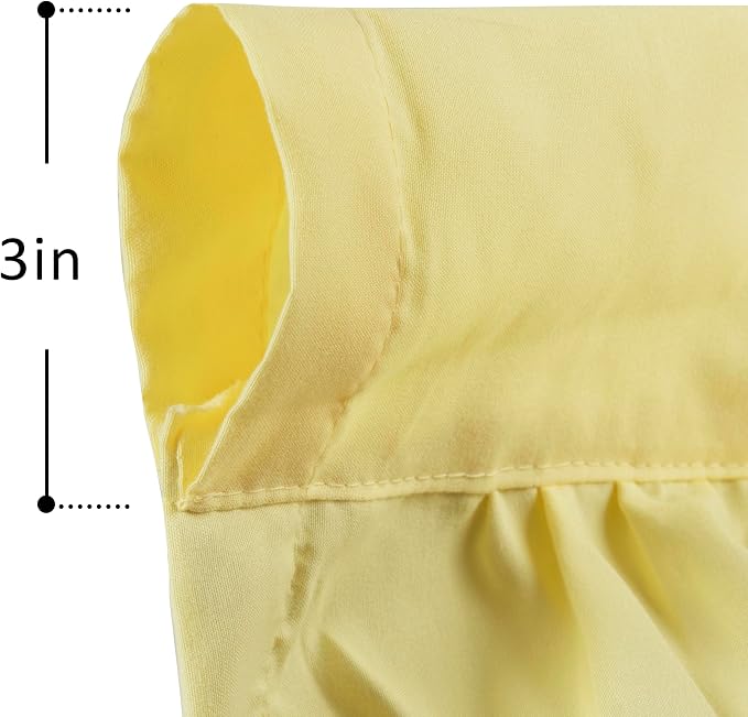 Blackout Window Curtains Bright Yellow, Rustic Rod Pocket Drapes - Image 6