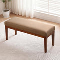43.5" Upholstered Bedroom Bench, Faux Leather Entryway Bench by CACFTII