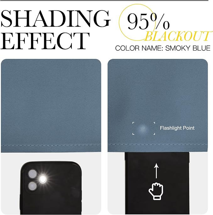 NICETOWN Smoky Blue Curtains for Girls Room - Image 7