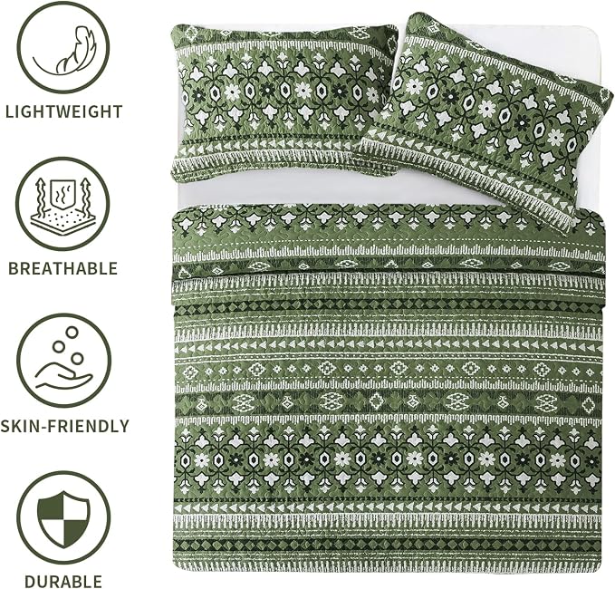 BEDIFANY California King Quilt, Reversible Lightweight Bedspread, All-Season - Image 6