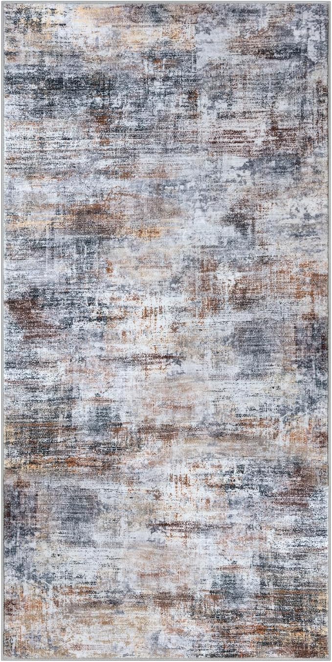 Abstract Runner Rug 2x4 Ft Entryway Rugs Washable Door Mat Indoor Entrance - Image 10