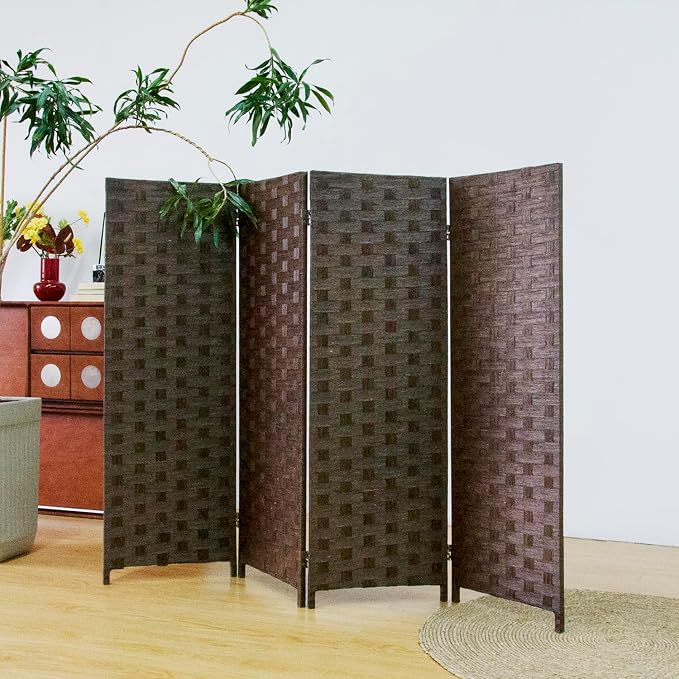 4 Panel Double Sided Short Room Divider by Furnnylane