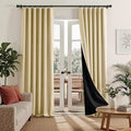 RYB HOME 100% Blackout Beige Curtains by RYBHOME