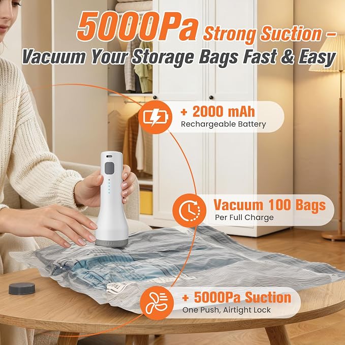 12 Pack Vacuum Storage Bags for Travel - Image 2