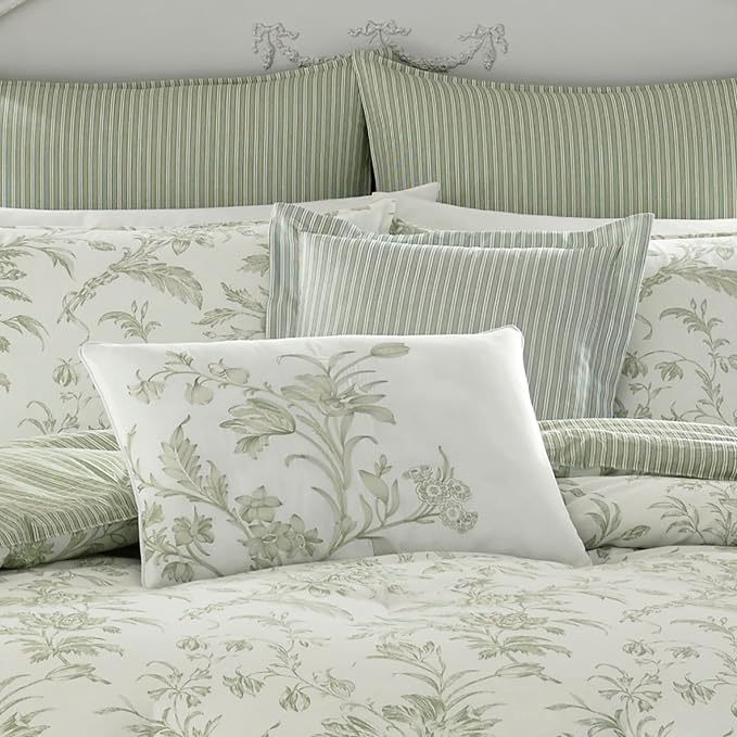 Laura Ashley - Twin Comforter Set, Soft & Reversible Cotton Bedding, Medium - Image 5