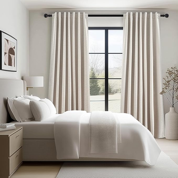 Long Curtains 108 inch Long 2 Panels, Total Blackout Curtain Wide Elegant - Image 7