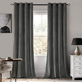 MIULEE Velvet Curtains Charcoal Grey 52 x 96 Inch Length Set of 2 | Grommet by MIULEE