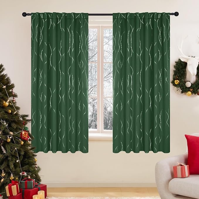 Deconovo Blackout Back Tab Christmas Curtains by Unknown