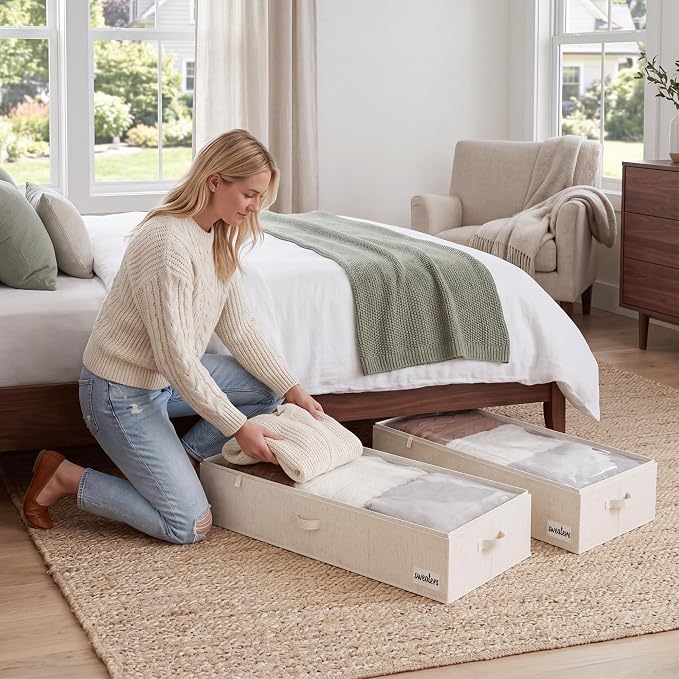 StorageWorks 7 Inch Low Profile Under Bed Storage Containers - Image 8