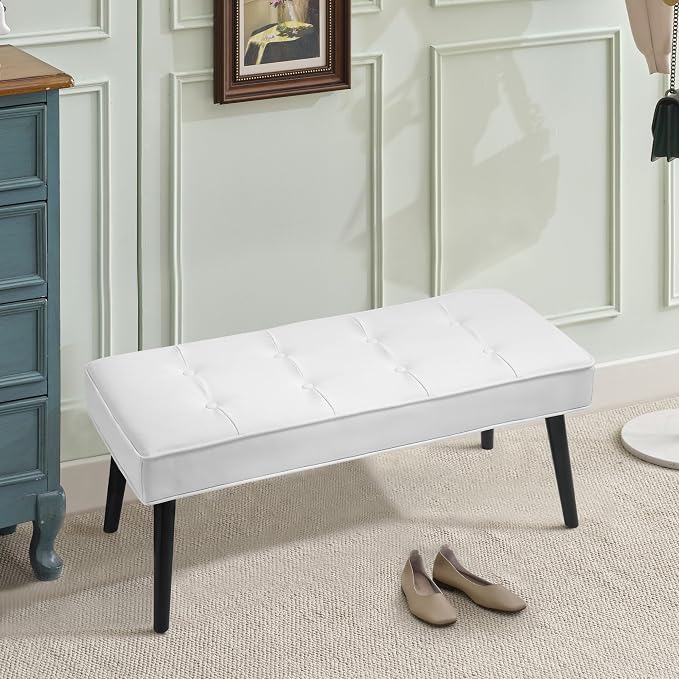 LOULENS Entryway Bench, Button Tufted, Upholstered Bench - Image 7