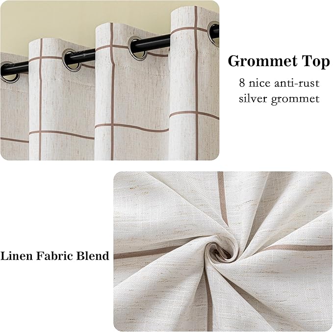 100% Blackout Curtains for Bedroom Room, 2 Thick Layers Thermal Insulated - Image 6