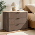 Night Stand, 30.71" W Rattan Nightstand by LogMith