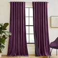 RYB HOME Eggplant Purple Velvet Curtains 96 inches by RYBHOME