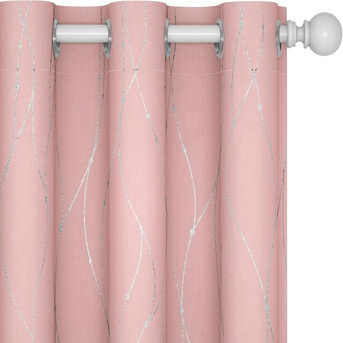 Deconovo Room Darkening Curtains Wave Line by Unknown