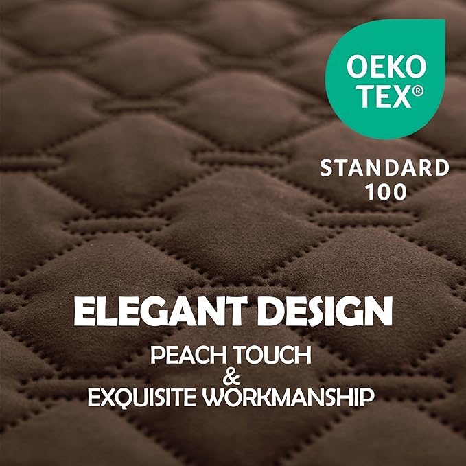 gogobunny 3X Stronger Waterproof Pet Blanket, Scratch Proof Furniture Protector for Dogs Cats, Reversible Cover 82x82 Inch, Dark Chocolate