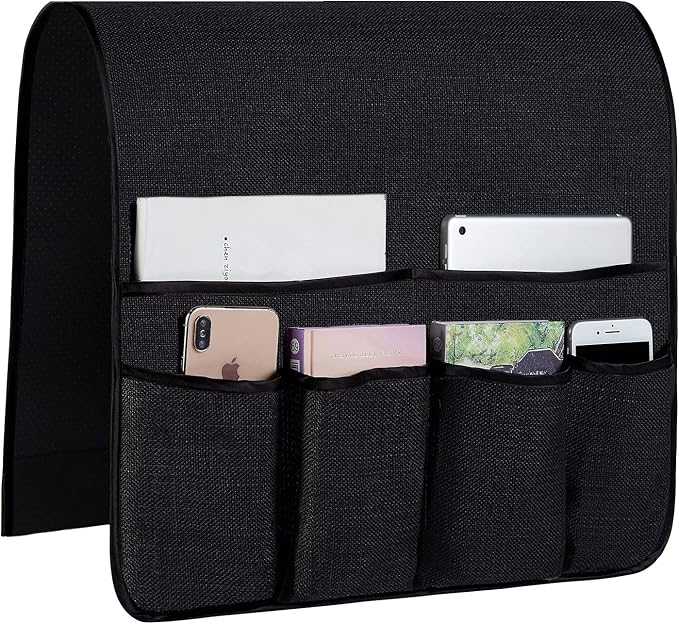 Sofa Armrest Organizer Non-Slip Arm Chair Hanging Caddy Remote Control Holder by FLYILY