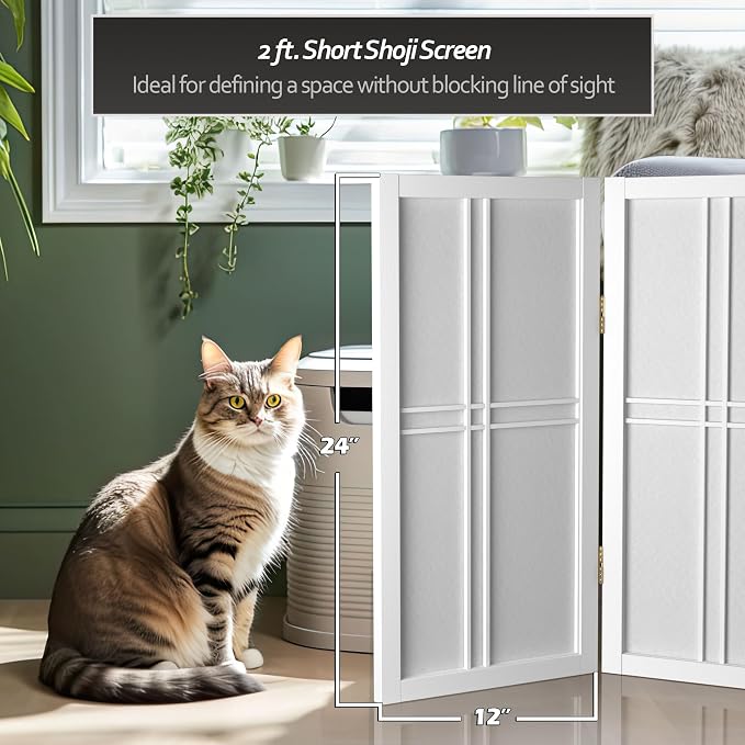 2 ft. Short Desktop Double Cross Shoji Screen - Image 5