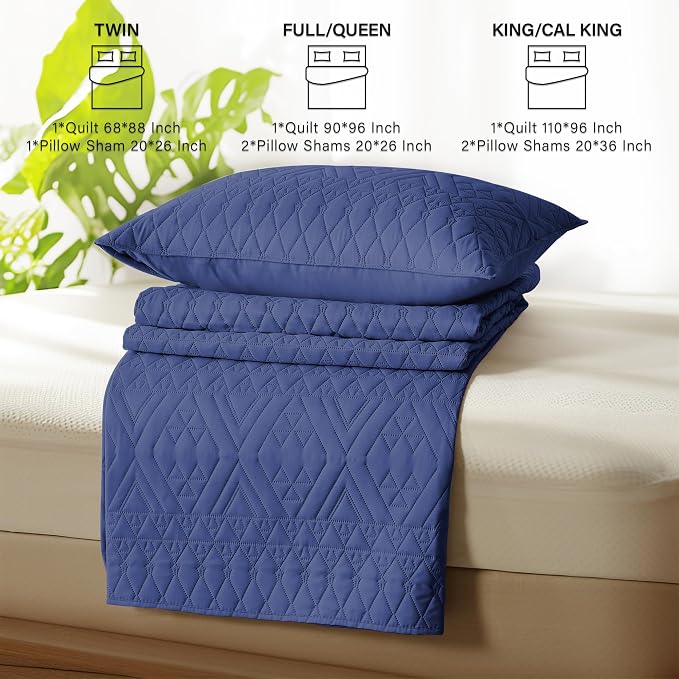 akkialla Full/Queen Size Quilt Bedding Set, Modern Style Geoetric Pattern - Image 6