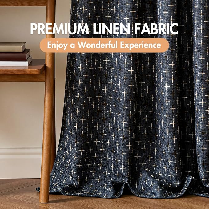 MIULEE 100% Blackout Decorative Linen Curtains - Image 6