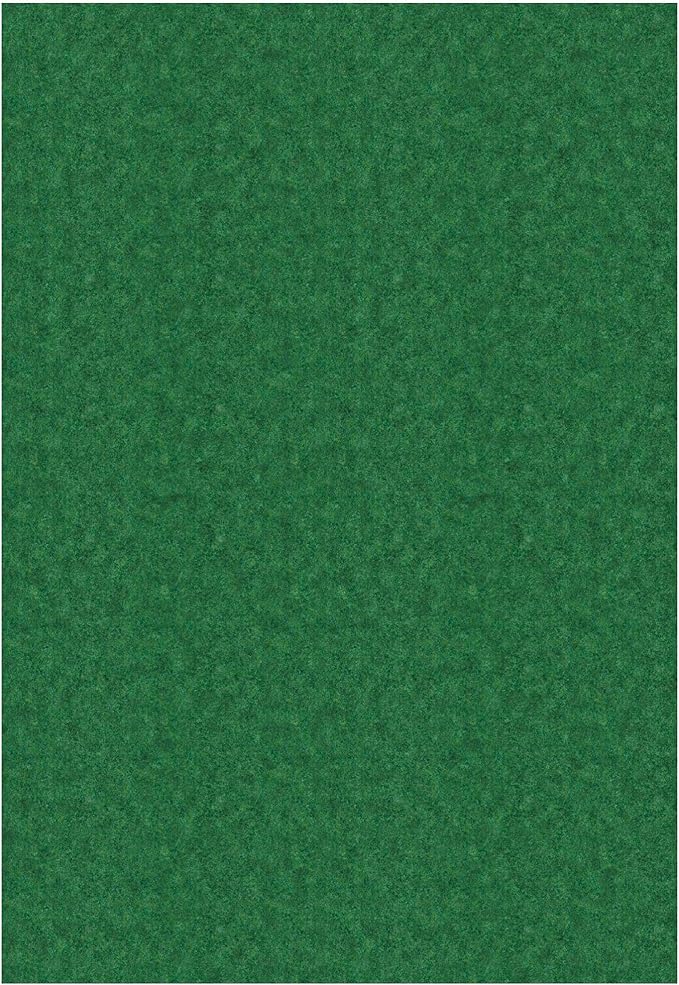 Ottomanson 6'6" x 55' Hallway Runner with Scraper Pile - Extra Durable Non-Slip Rug Mat for Indoor & Outdoor Use - Ideal for Kitchen, Entryway & Garage - High-Traffic Carpet, Green