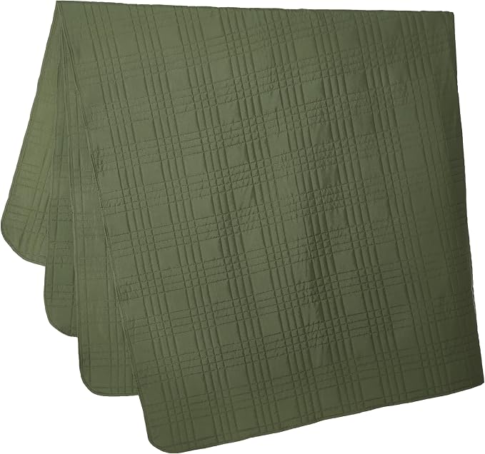 Chezmoi Collection Kingston Queen Size Bedspread Set, 3-Piece Olive Green - Image 8