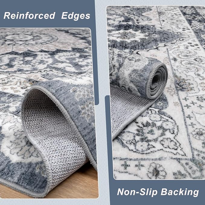 Macgace Washable Vintage Area Rug - Image 7