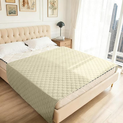 gogobunny 100% Double-Sided Waterproof Dog Bed Cover Pet Blanket Sofa Couch Furniture Protector for Puppy Large Dog Cat, Reversible (68x82 Inch (Pack of 1), Dark Cream/Light Cream)