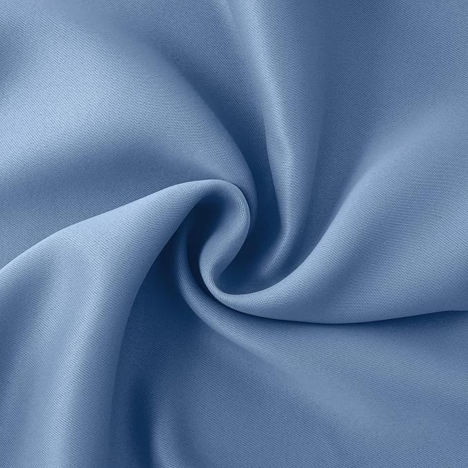 BGment Denim Blue Kitchen Window Curtains 36 Inches Long - Image 7