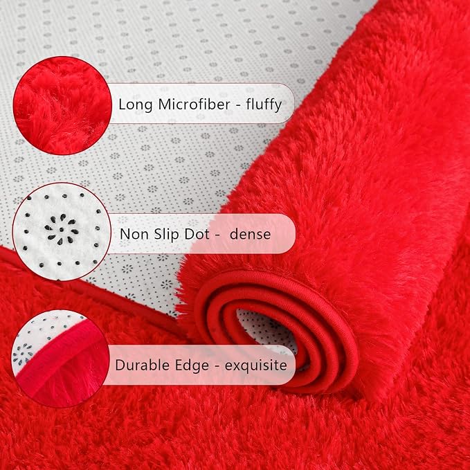 Chicrug Soft Area Rugs for Bedroom Living Room Plush Fluffy Rug 4x6 | Shag - Image 2
