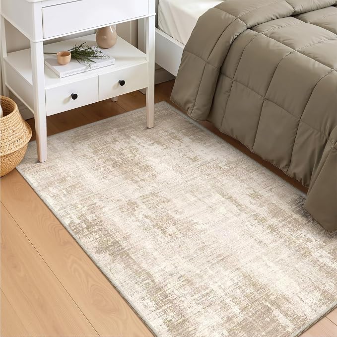 3x5 Rug Non Slip, Abstract Washable Entryway Rug - Image 4