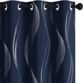 Deconovo Curtains for Living Room, Pattern Blackout Curtains 63 Inches Long | by Unknown