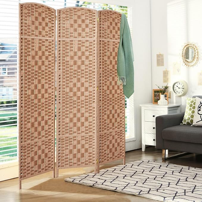 RHF Room Divider Panel, 3Panel Partition Room Dividers, Wall Divider, Natural | - Image 7