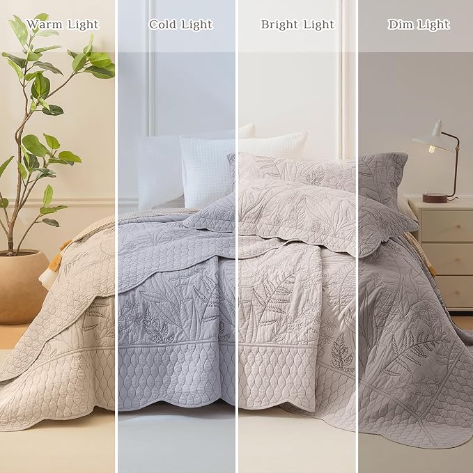 CozyTide Oversized King Bedspread 118"x106", Pre-Washed Cotton Oversized King - Image 5