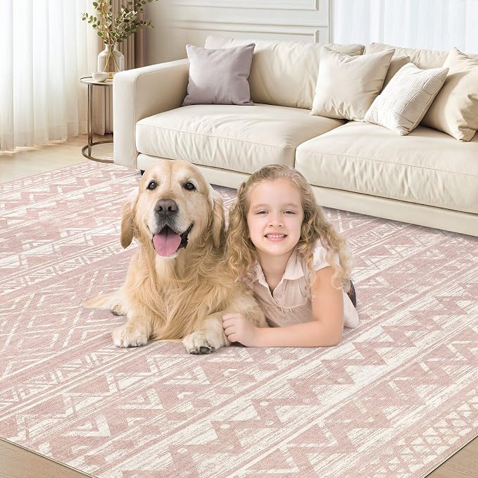 cotiled Boho 10x14 Area Rug for Living Room: Large Moroccan Washable Rug | - Image 8
