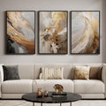 Large Framed Neutral Abstract Wall Art by Cuspin