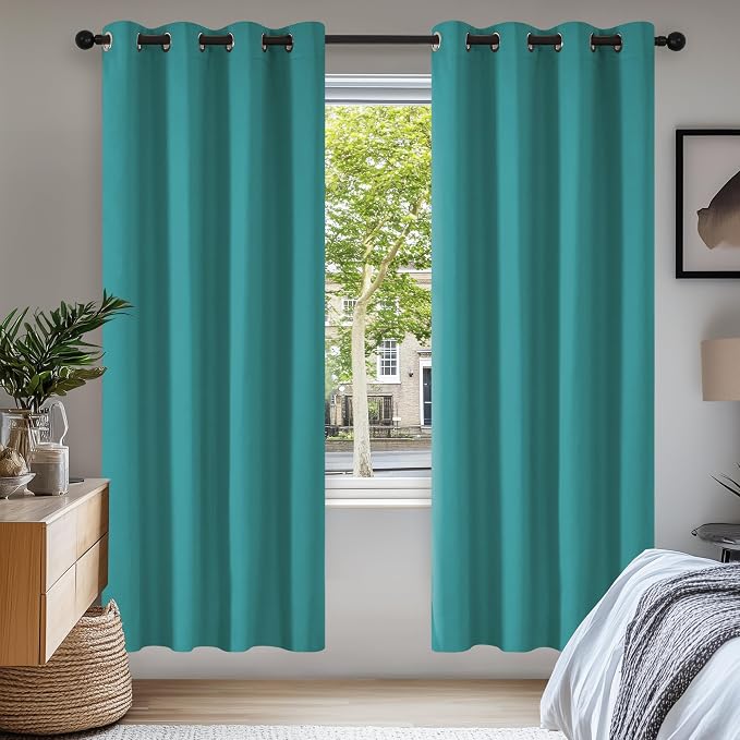 Deconovo Blackout Curtains for Bedroom and Living Room 72 Inches Long | Black by Unknown