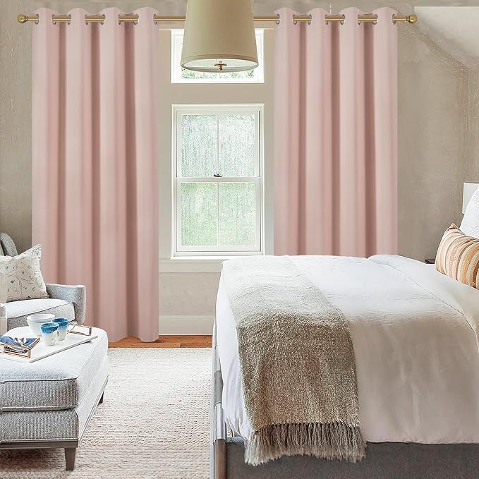 Diraysid Blush Grommet Blackout Curtains - Image 8