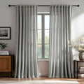 Deconovo Linen-Blend Semi-Sheer Curtains 2 Panels, Hidden Tab and Rod Pocket by Unknown
