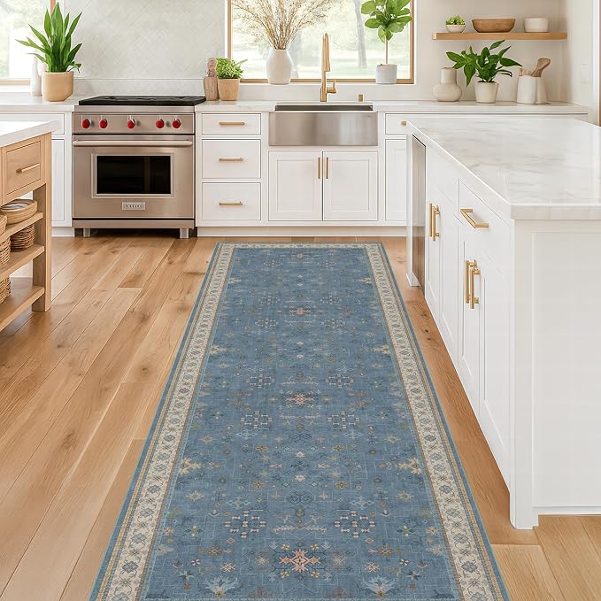 Light Blue 2x8 Long Washable Runner - Image 3